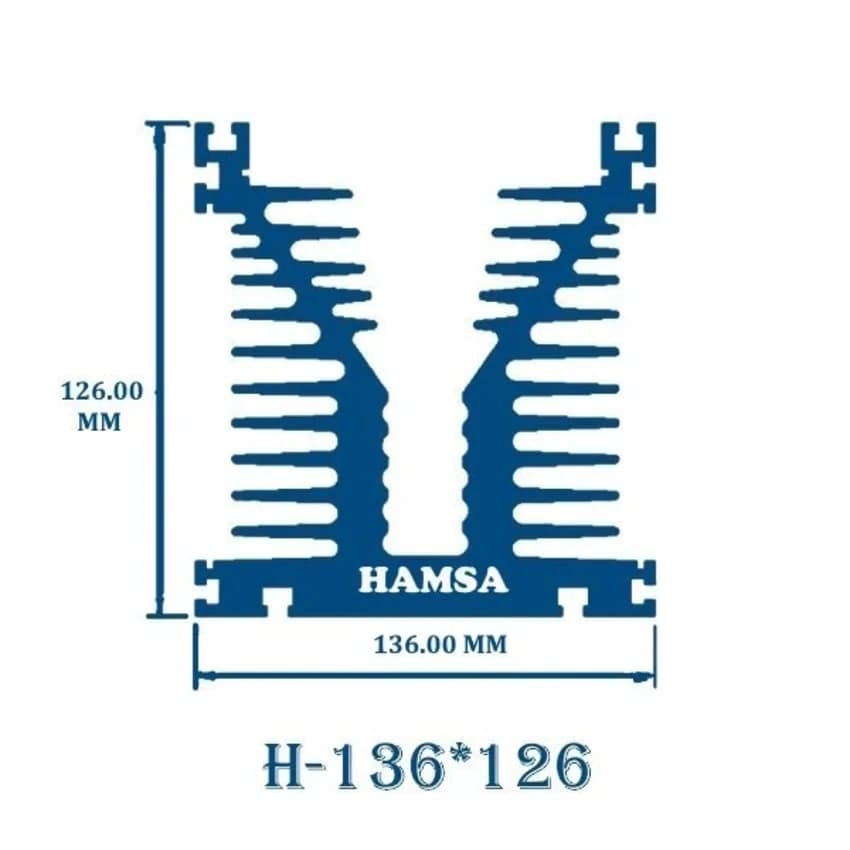 Aluminum Heat Sink, For ONLINE UPS, Square Fin