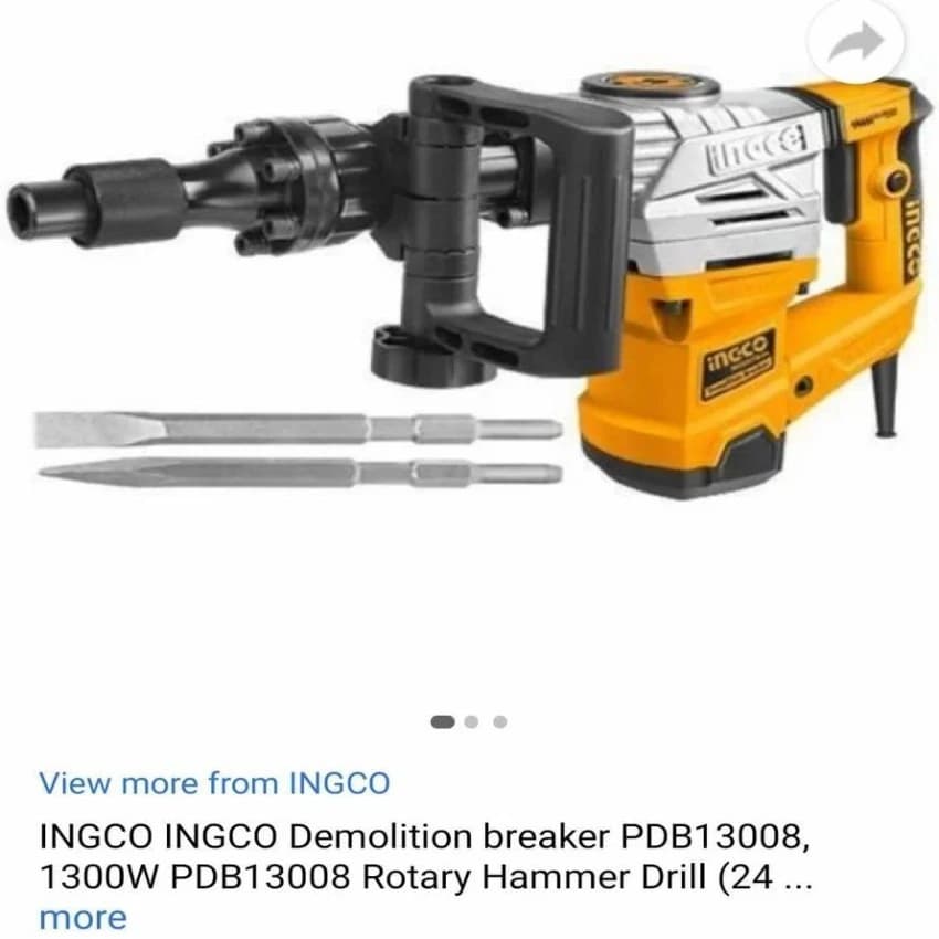 Ingco Demolition Hammer130008, 6 Kg, 1300 W