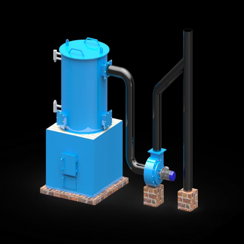 Fry Bake Mild Steel Wood Heat Exchangers, For Industrial