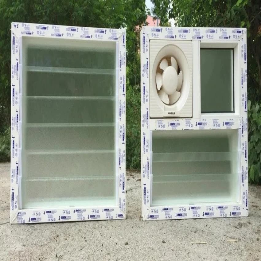 META FRAME 3-8 mm UPVC Ventilator, For Bathroom