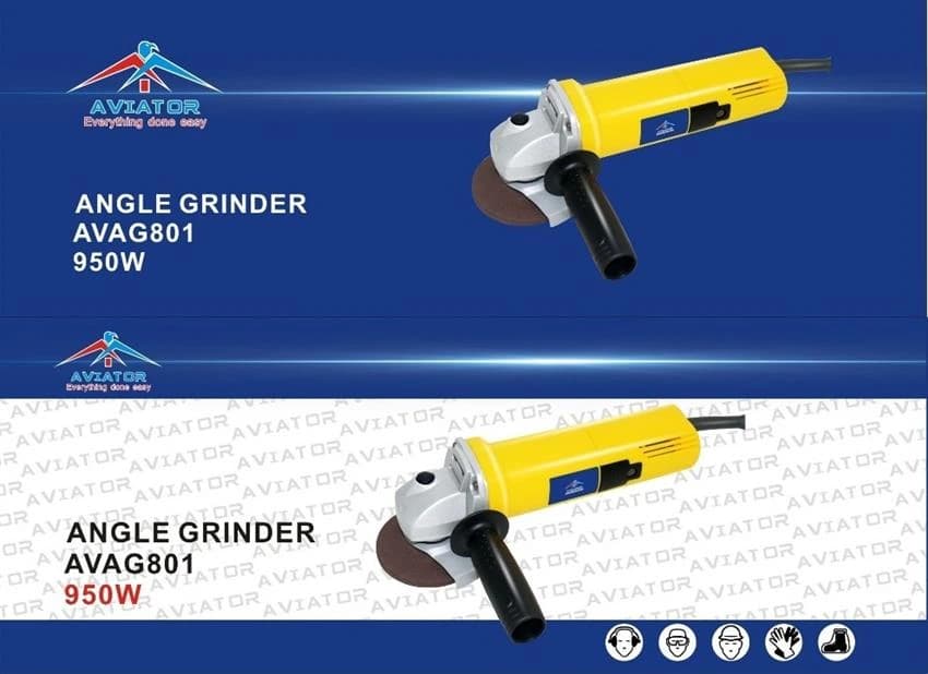 Yellow Angle Grinder 100 Mm, AVAG801