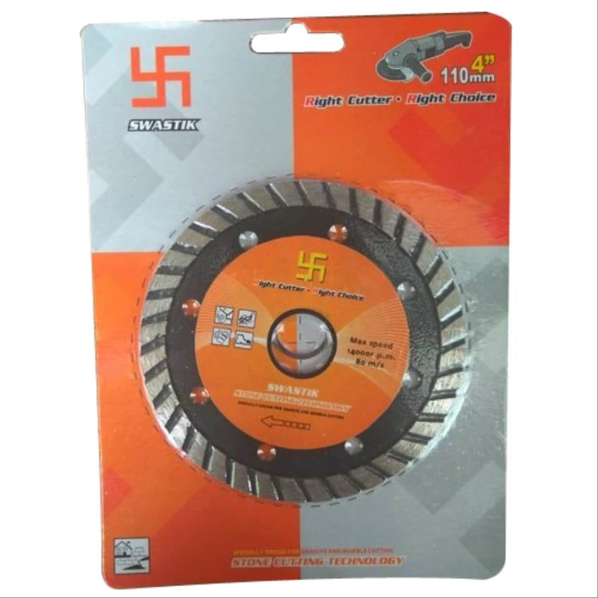 Swastik 4 Inch Diamond Turbo Saw Blade, 14000