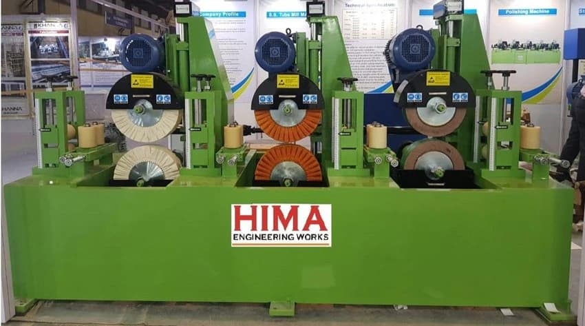 HIMA Automatic Multihead Steel Tube Polishing Machine, 48 Hp, Production Capacity: 1500 Kg