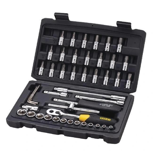 Stanley Stainless Steel 46PC 1/4" Socket & Bit Set, For Industrial