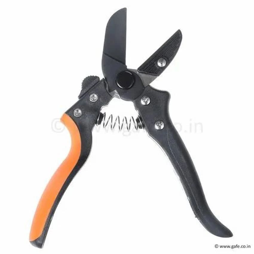 Black HC 8A02 Angular Anvil Secateur I 15 mm Cutting, For Horticulture