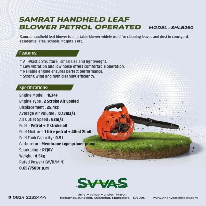 Svvas SHLB260 Leaf Blower, 150 MPH