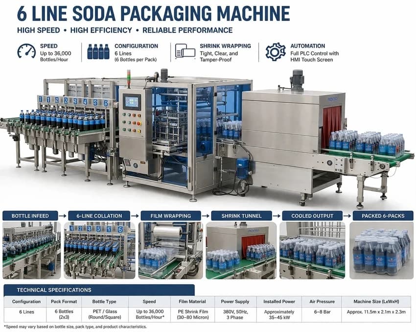 6 Line Linear Rotary Packaging Machine
