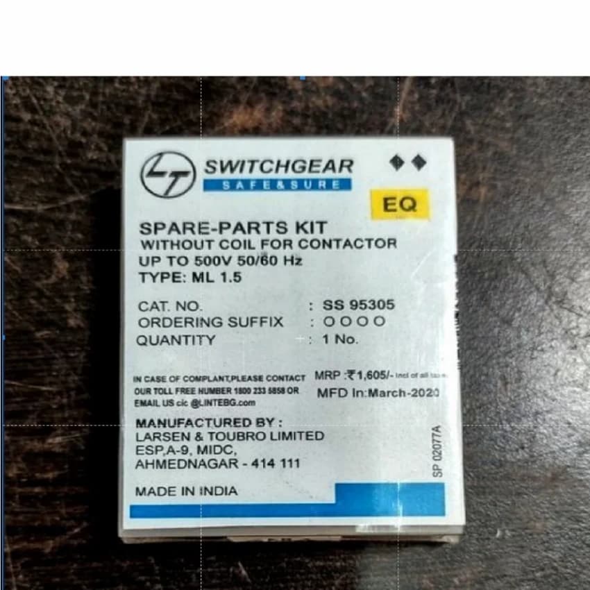 L&T Spare Kit & Spare Coil For Industrial, 220vac 440vac