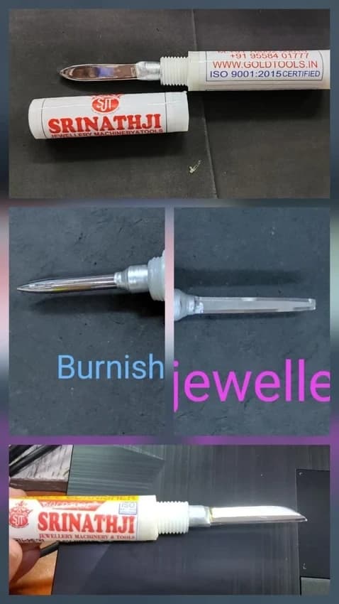 Polishing Gold Tool Jewellery Bangle And Ring Carbide Scrape Burnishes, Drill size: 12 mm