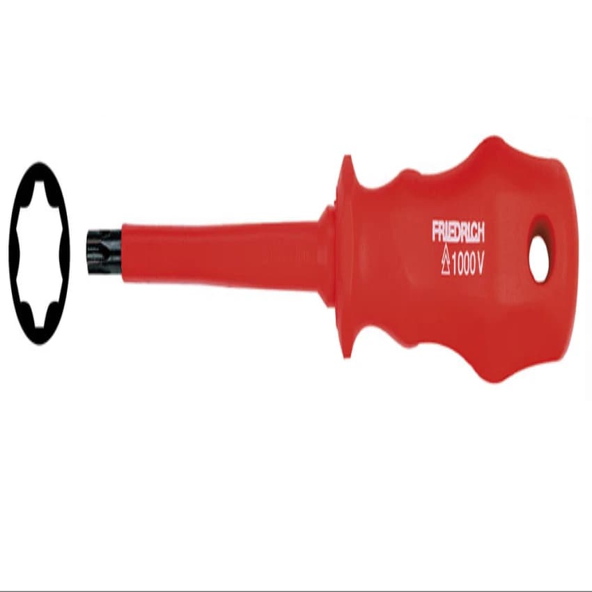 Insulated Friedrich VDE TX Screwdriver, For Industrial, 3.5mm -14mm,Ph1-ph4