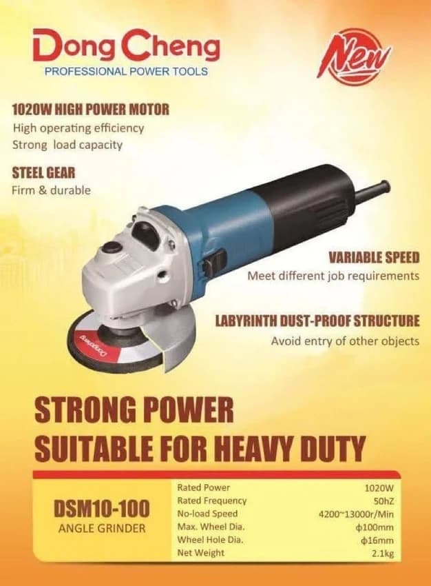 Dongcheng DSM10-100 4 inch Angle Grinder 1020 Watt