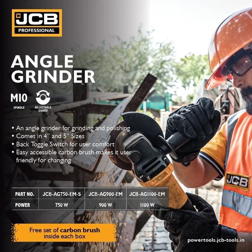 JCB AG1100-EM 5 inch Angle Grinder 1100 Watt