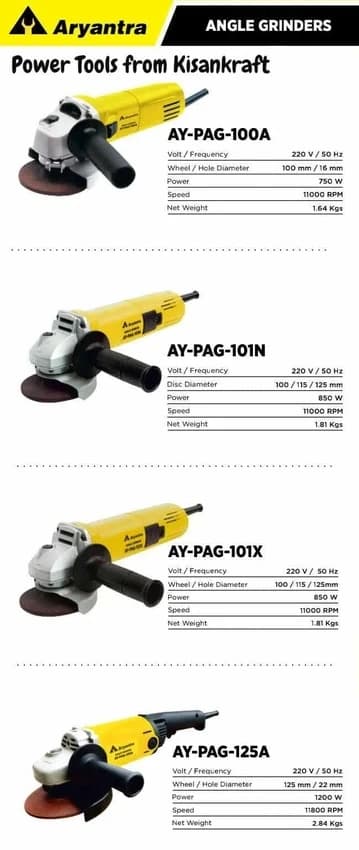 Kisankraft Aryantra Angle Grinder