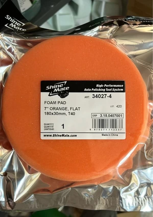 ELITE Single And Dual Action Machine Polish Pad - Orange, Packaging Type: PLASTIC COVER
