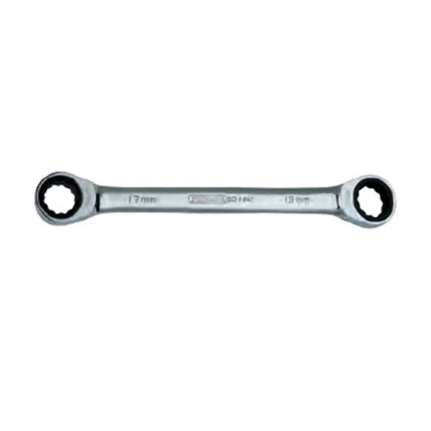 KS Tools Aluminum Double Ratchet Ring Spanner, Size: 17-19 Mm