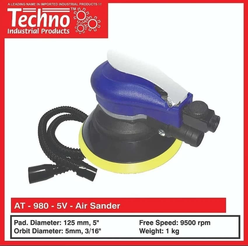 Techno AT-980 Pneumatic Air Sanders, Air Consumption: <5 cfm