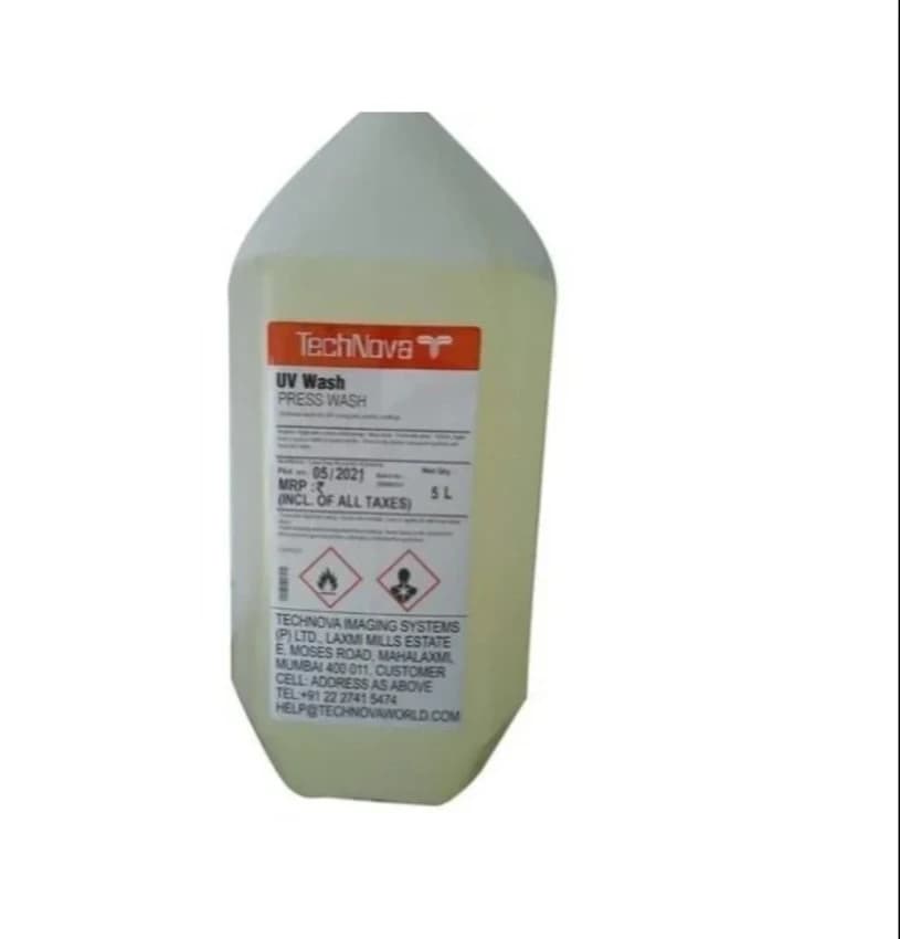Technova Offset Printing Chemicals uv wash 5Ltr, Liquid