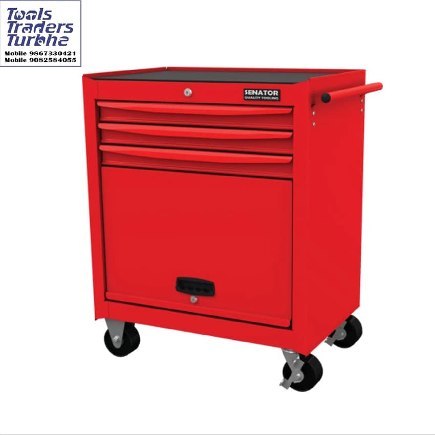 Red-27″ 3 Drawer Roller Cabinet