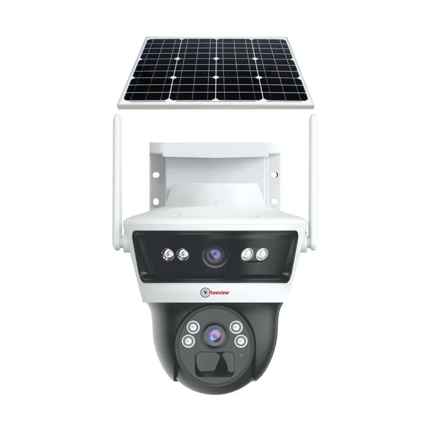 Trueview 3+3Mp 4G Mini Pt Solar Powered Linkage Security Camera,