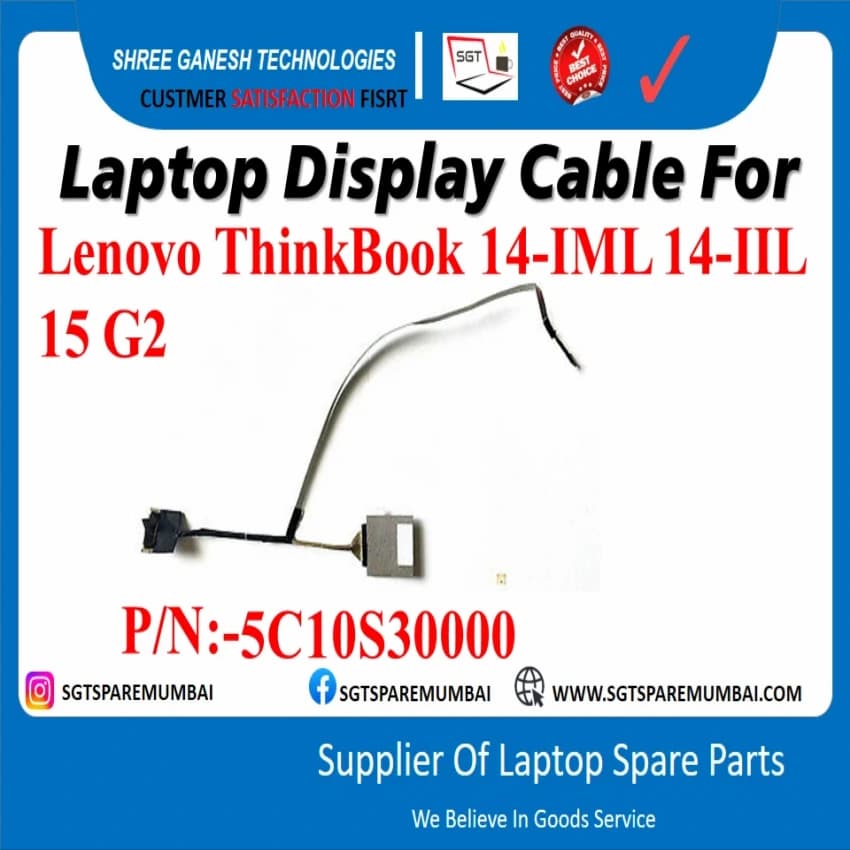 Laptop Display Cable For Lenovo ThinkBook 14-IMI. 14-III. 15 G2 P/N:-5C10S30000