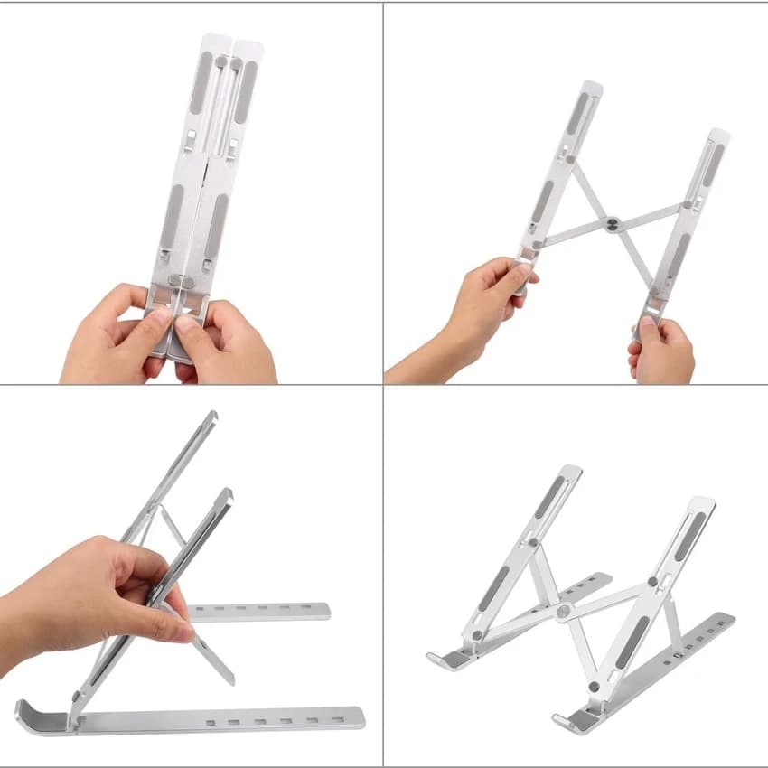 7 Angles Adjustable Foldable Compatible All Other Notebook Silver Floo
