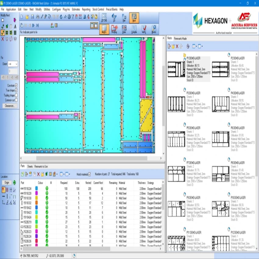 Sheet Metal Nesting Software