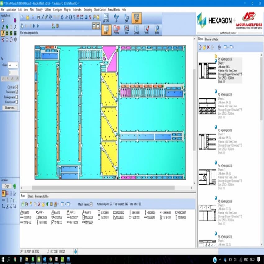 Sheet Metal Nesting CAD CAM Software