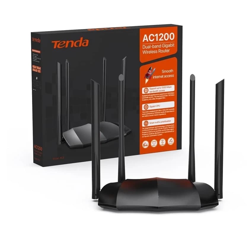 Wi-Fi Tenda AC8 AC1200 Dual-Band MU-MIMO Wireless Gigabit Router, 4