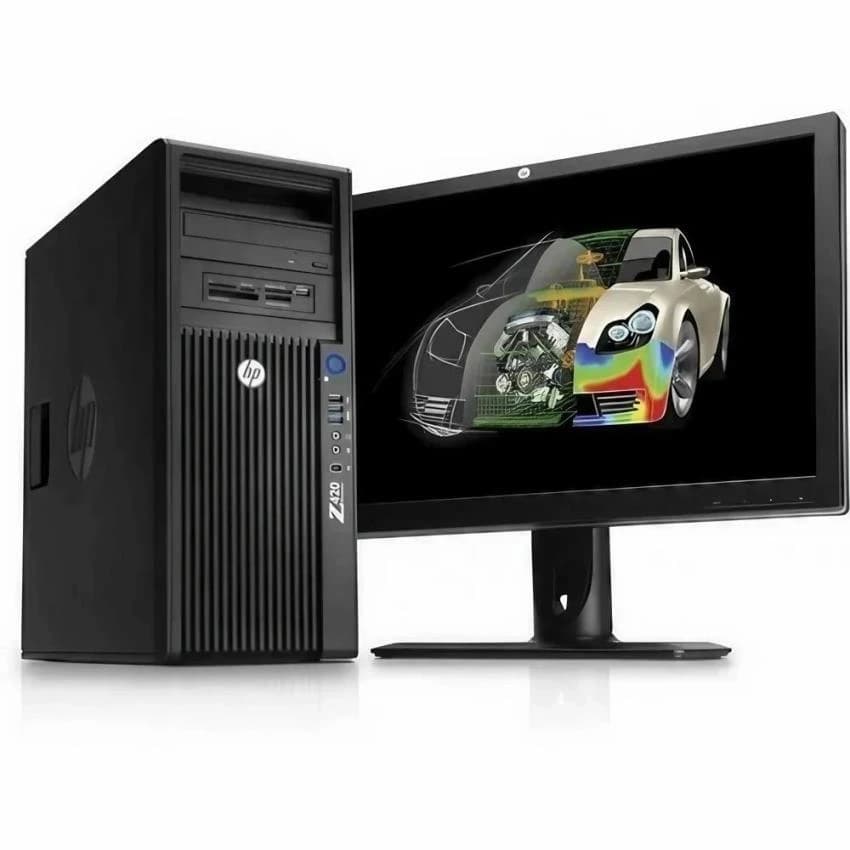 Rectangular HP Office Workstation, Intel Xeon, Windows