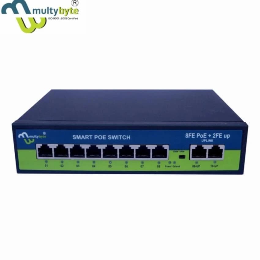 MULTYBYTE 8CH POE BASIC, Unmanaged Switches, LAN Capable