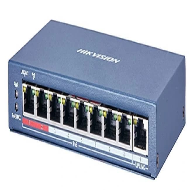 Hikvision 8 Port Unmanaged POE Switch (DS-3E0510P 8 Port Gigabit)