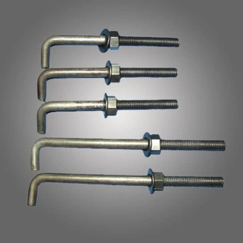 Mild Steel L Type Foundation Bolt, For Construction