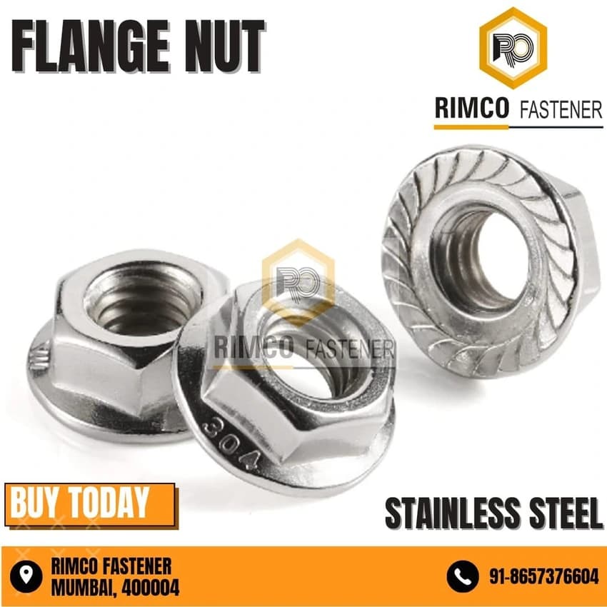 Broaching Stainless Steel Serrated Hex Flange Nuts