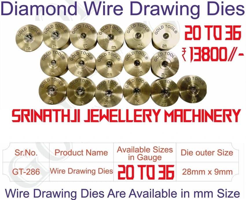 Gold Tool Jewellery Diamond Wire Drawing Dies