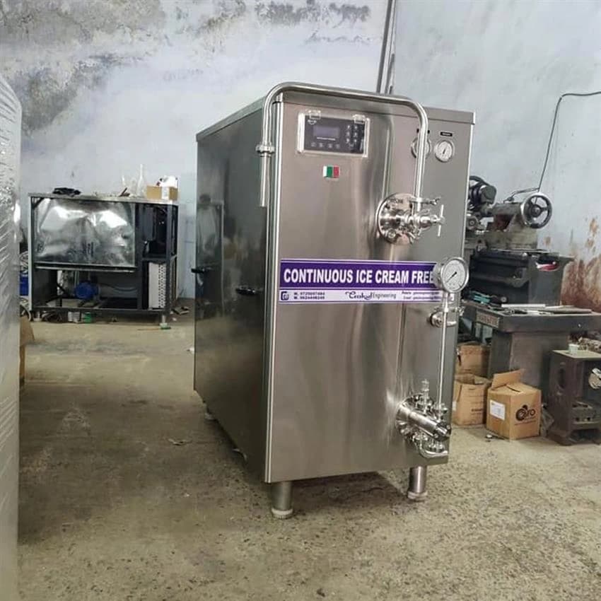 Medium 300L SS Ice Cream Continuous Freezer, Storage Capacity: 100L, Stainless Steel