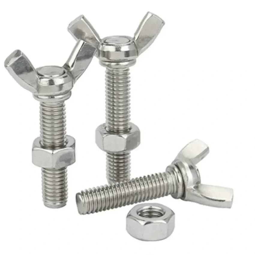 Stainless Steel Wing Nut Bolt, 1 mm