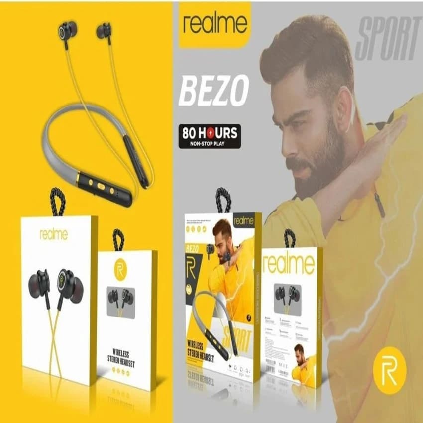 Grey Realme Wireless Neckband, Mobile,Tablet And Laptop, Model Name/Number: Bezo