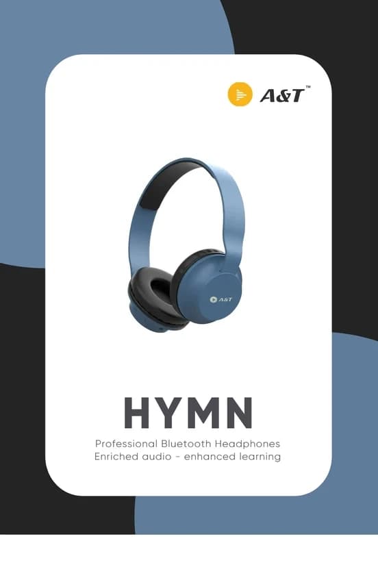 A&T Over The Head Hymn Conferencing Wireless Headphones, 850g