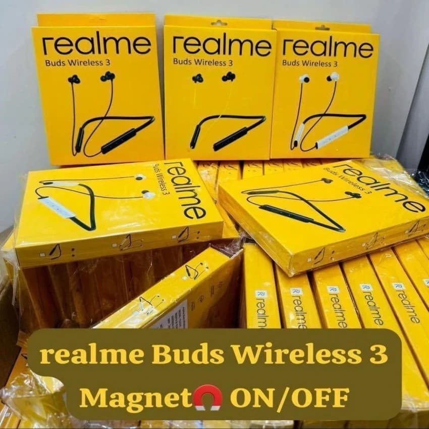 Multicolor realme wireless 3 Neckband, 10 Hours