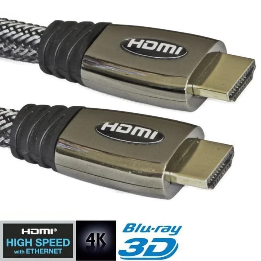 Gray PVC HDMI Cable, 48.0 Gbps, Connector Type: A Type