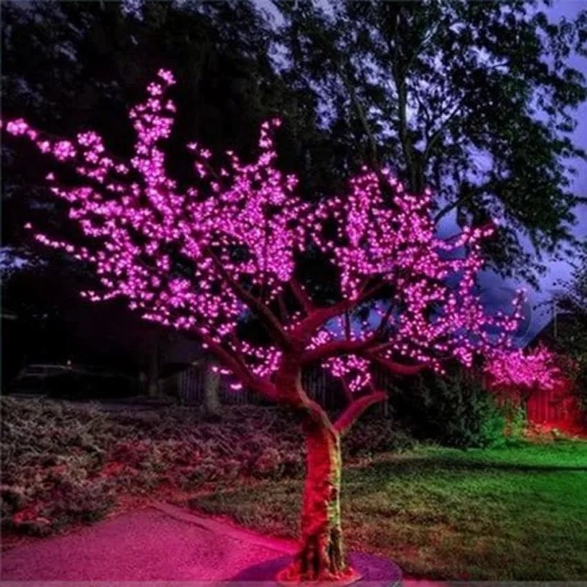 Pink LED Tree, Plug-in, 220 V