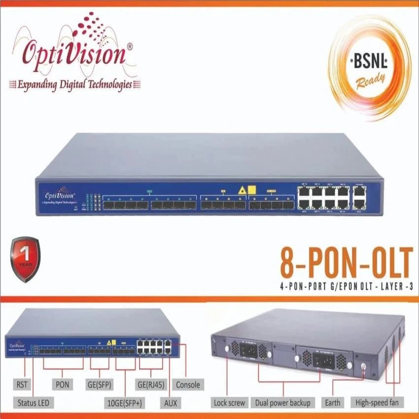L3 (layer-3) EPON 8PON OLT, For Networking Products, Size: 1u Standard