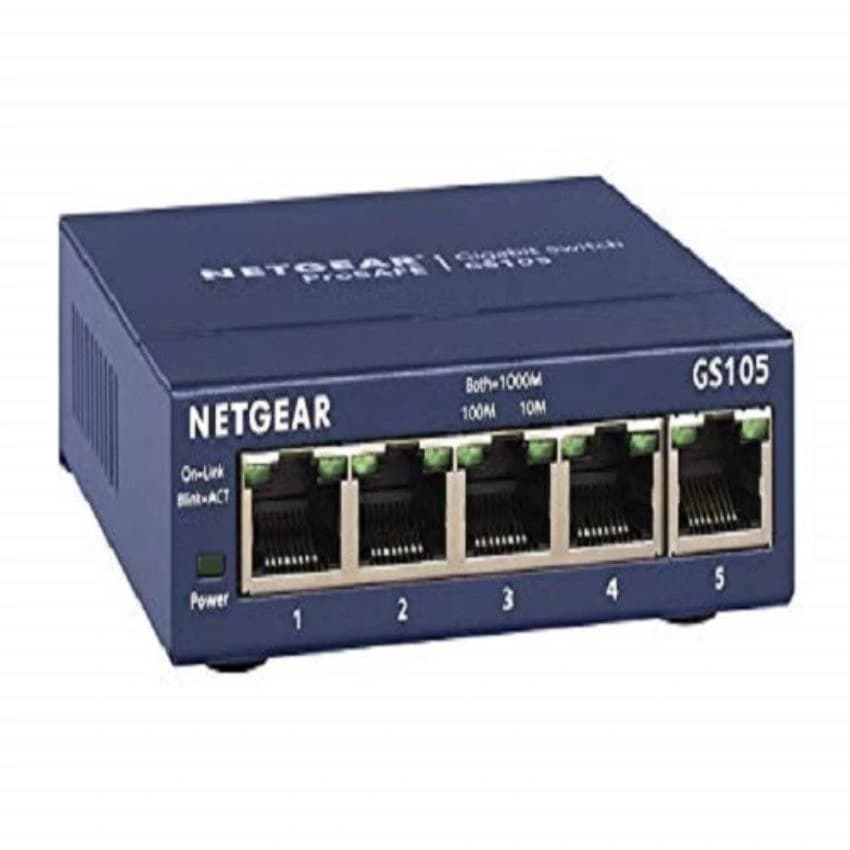 LAN Capable Netgear 5 Port Giga Network Switch, 15W