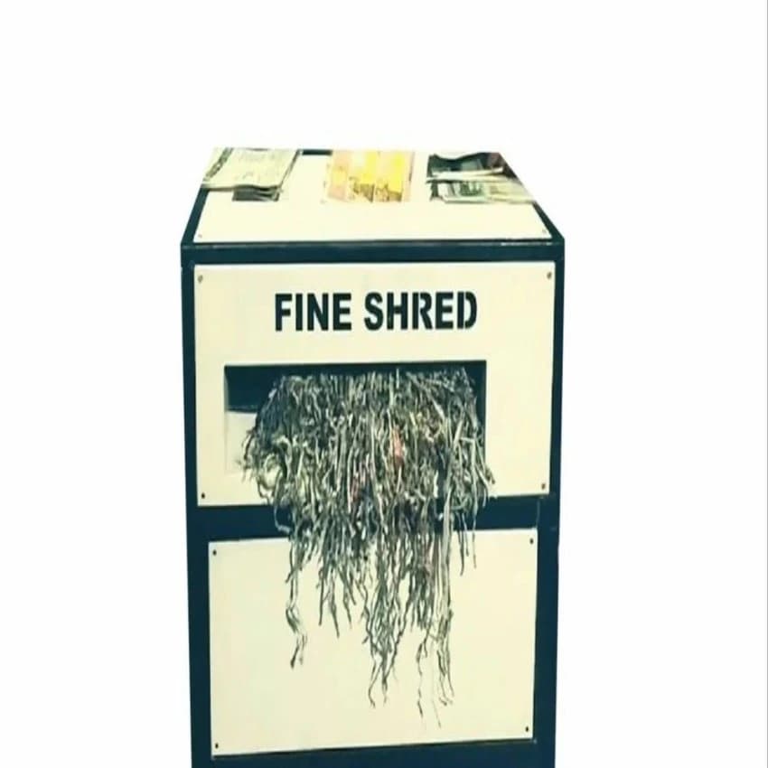 Cross cut industrial paper shredder
