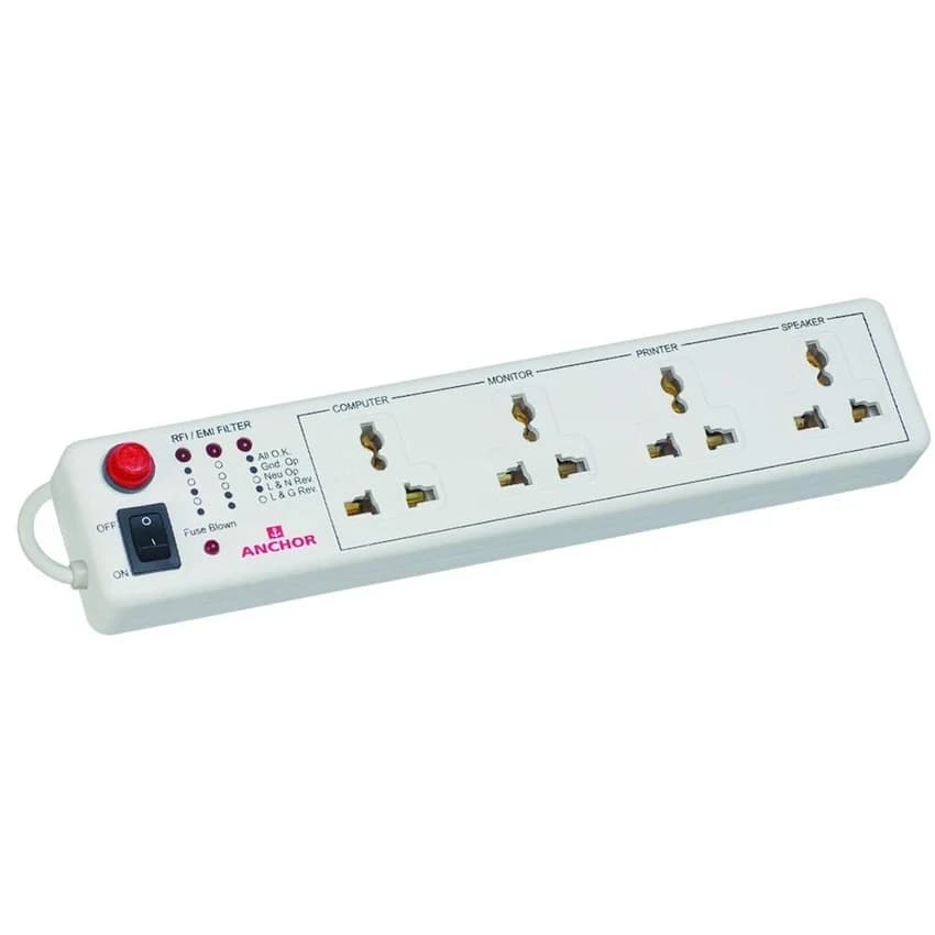 3 Pin Anchor 6A/10a/13A Spike Guard, Packaging Size: Single Packing, 6 A 4 Universal Socket Shutter