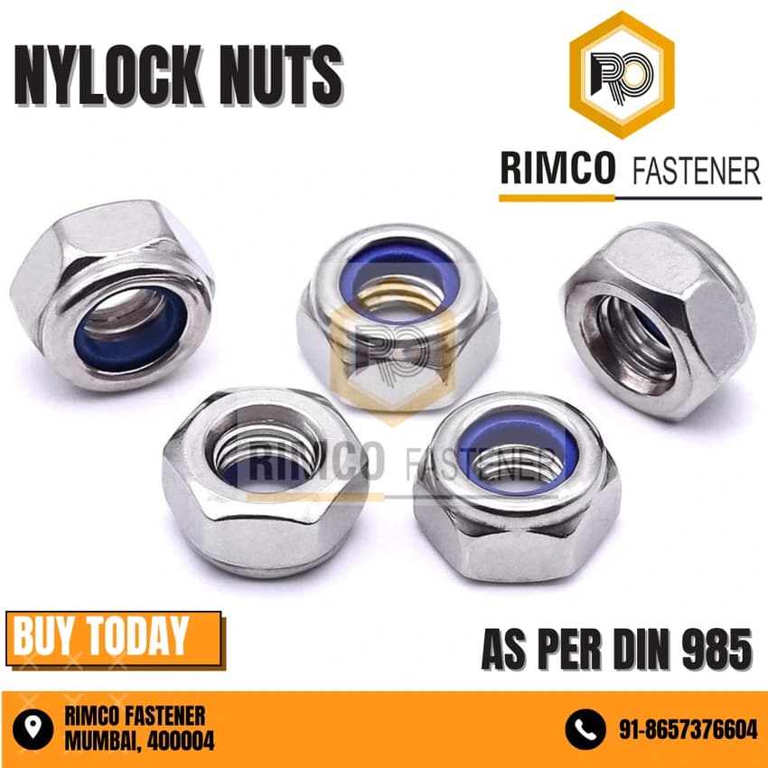 Insert Stainless Steel 304 Nylock Hex Nut