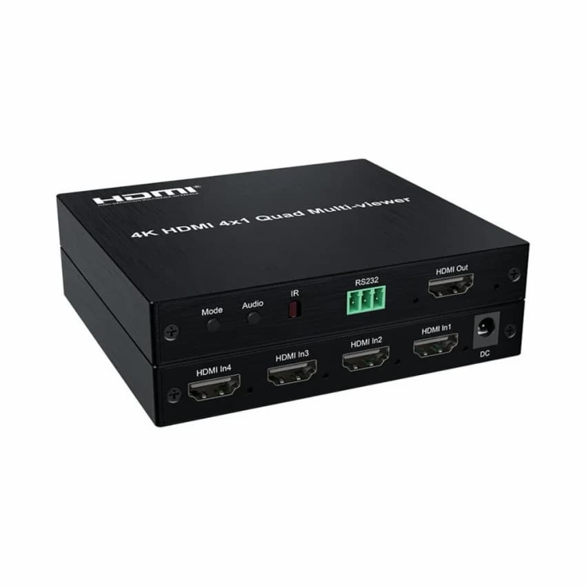 VIDEOCAST 4K HDMI Quad Screen Real Time Multiviewer with HDMI Seamless Switcher