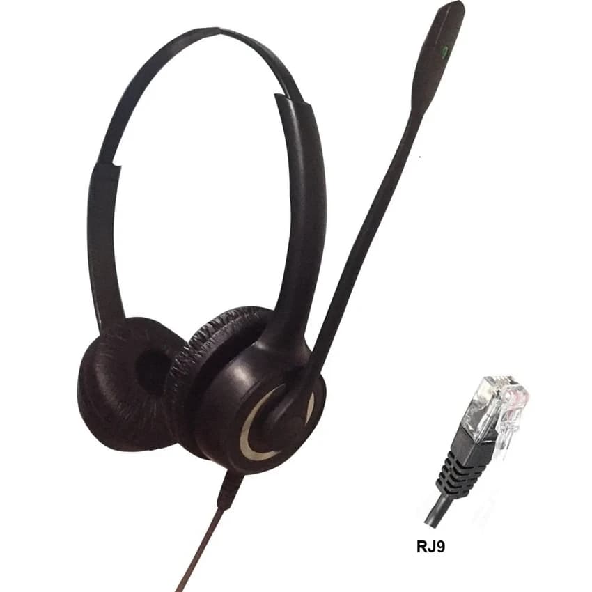 AR18N RJ9 Call Center Headset (Refurbished), In The Ear, Black