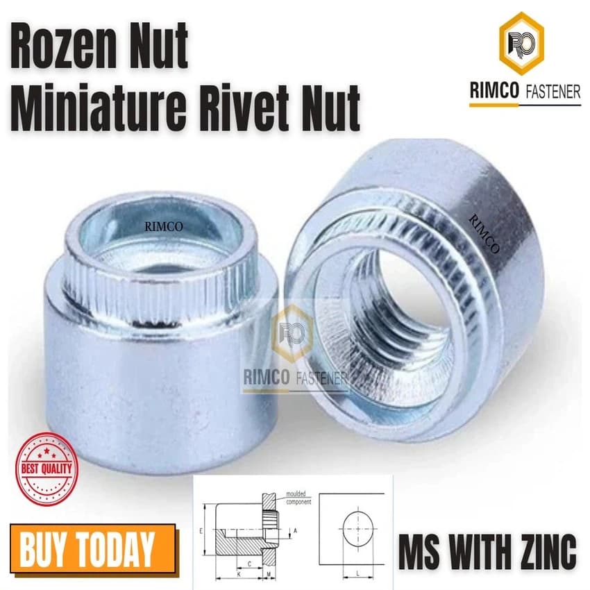 Miniature Rivet Nut (Rosan Nut)