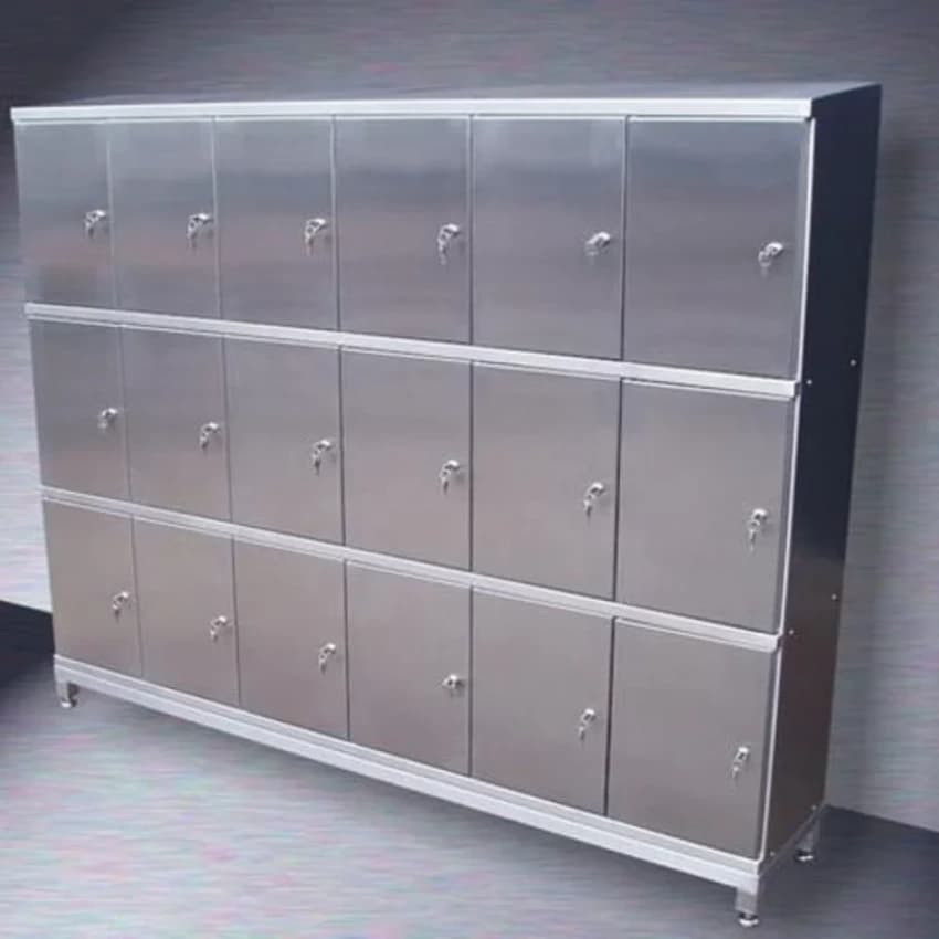 Key Lock Stainless Steel Apron Lockers, For Pharma